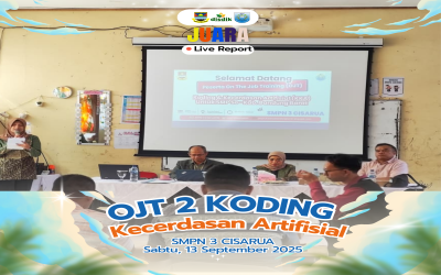 SMP Negeri 3 Cisarua Jadi Tuan Rumah OJT 2 Koding dan Kecerdasan Artifisial